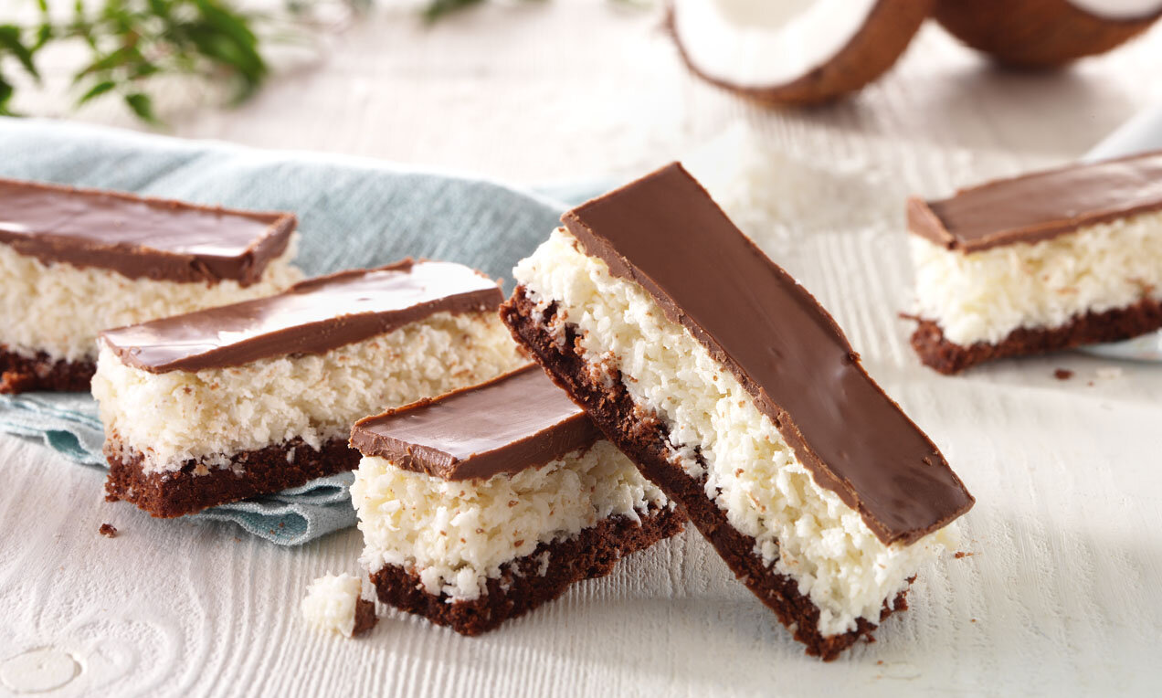 Fresh coconut chocolate bars