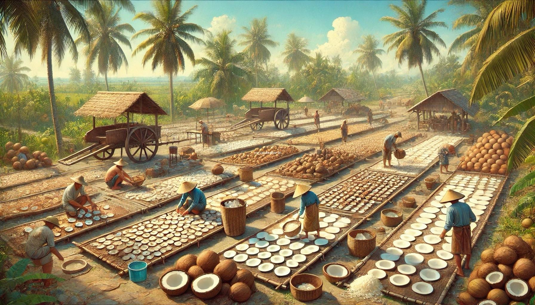 Coconut copra making process